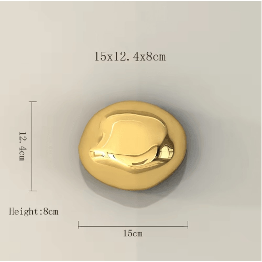 3D Simulation Stone Wall Pendant Modern Electroplated Wall Hanging Decor 2