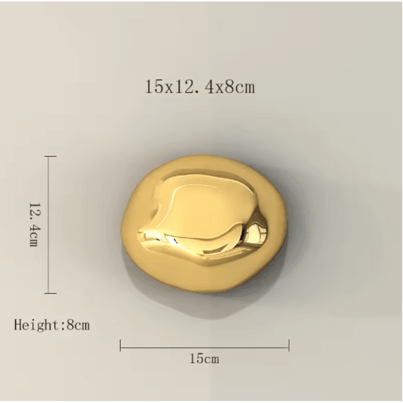 3D Simulation Stone Wall Pendant Modern Electroplated Wall Hanging Decor 2