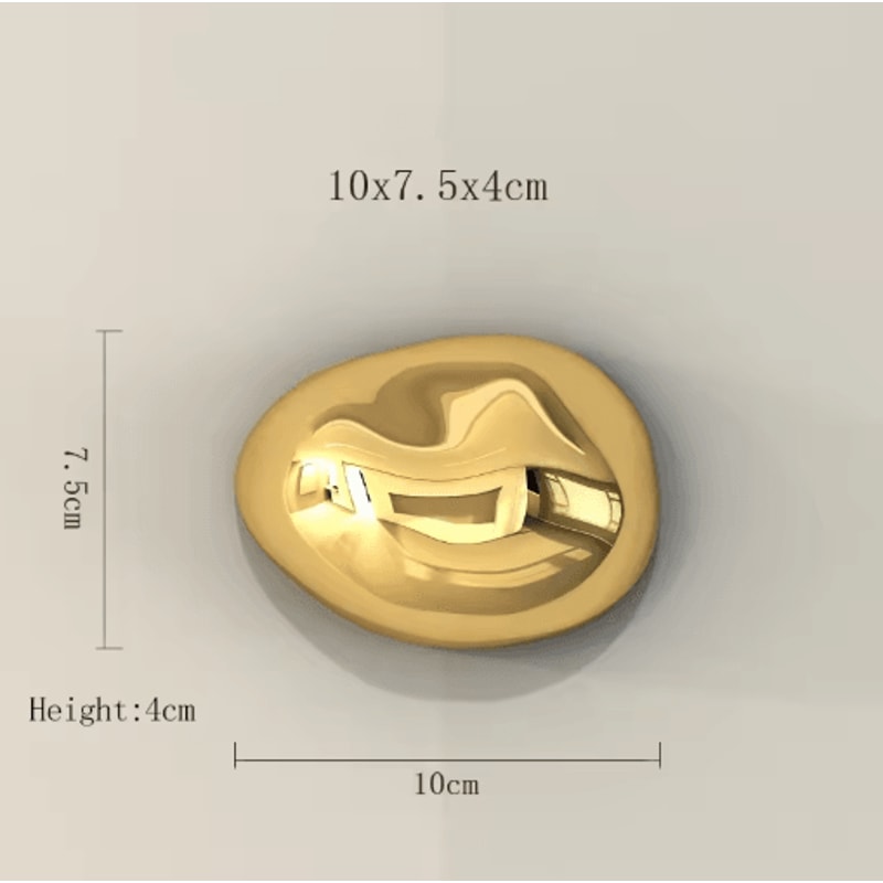 3D Simulation Stone Wall Pendant Modern Electroplated Wall Hanging Decor 4