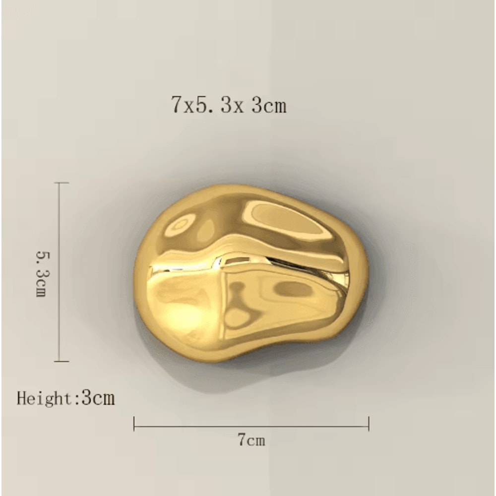 3D Simulation Stone Wall Pendant Modern Electroplated Wall Hanging Decor 6