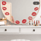 Red Lip Print Wall Sticker Bold SelfAdhesive Decor For Bedroom Bathroom 1