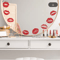 Red Lip Print Wall Sticker Bold SelfAdhesive Decor For Bedroom Bathroom 1