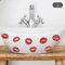 Red Lip Print Wall Sticker Bold SelfAdhesive Decor For Bedroom Bathroom 3
