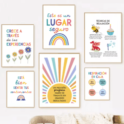 growth mindset therapy wall art poster motivational decor for counselors & classrooms