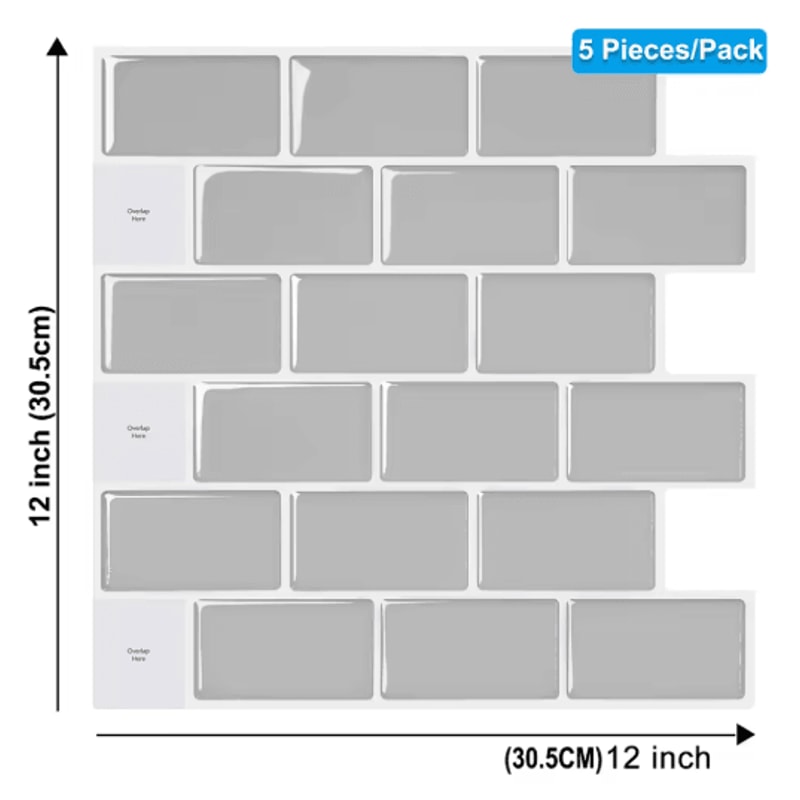 3D Peel And Stick Backsplash Tiles Waterproof SelfAdhesive Kitchen Wall Stickers 8