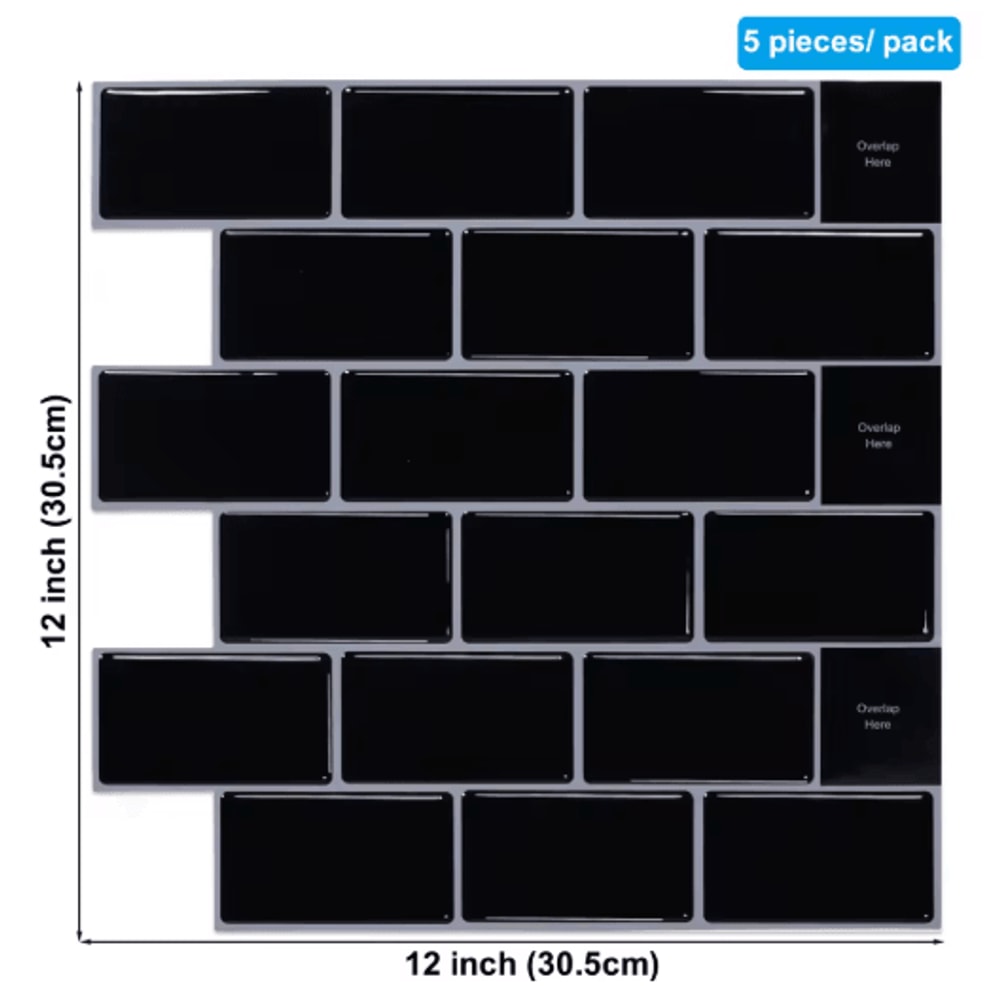 3D Peel And Stick Backsplash Tiles Waterproof SelfAdhesive Kitchen Wall Stickers 9