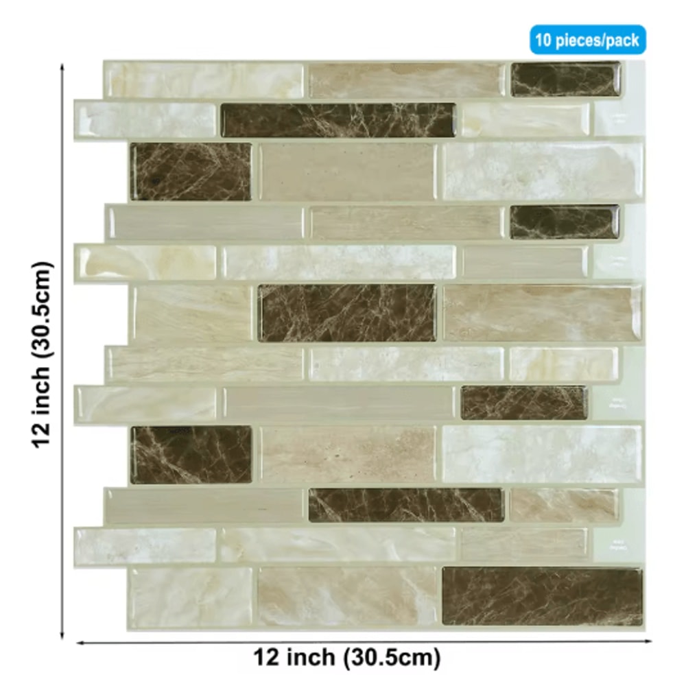 3D Peel And Stick Backsplash Tiles Waterproof SelfAdhesive Kitchen Wall Stickers 17