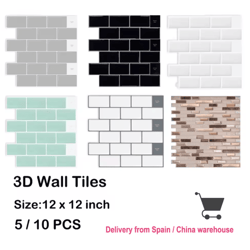 3d peel and stick backsplash tiles waterproof self-adhesive kitchen wall stickers