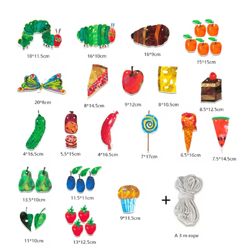Hungry Caterpillar Classroom Decoration Banner Storybook Party Wall Decor Set 1