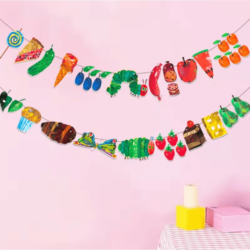 Hungry Caterpillar Classroom Decoration Banner Storybook Party Wall Decor Set 3
