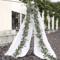 Artificial Eucalyptus Garland With White Flowers Berries Faux Vine Wedding Home Decor 2