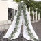 Artificial Eucalyptus Garland With White Flowers Berries Faux Vine Wedding Home Decor 2