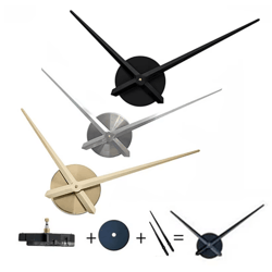 diy 3d large wall clock kit modern quartz mechanism with big clock hands