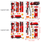 Cartoon Fire Truck Wall Decals Kids Room Nursery Wall Stickers Decor 1