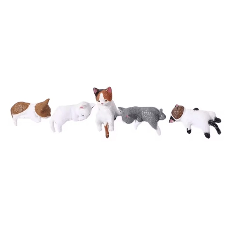 Miniature Cat Figurine Decor Cute 3D Desk Shelf Animal Ornament 10
