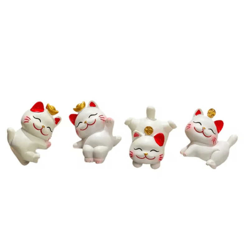 Miniature Cat Figurine Decor Cute 3D Desk Shelf Animal Ornament 6