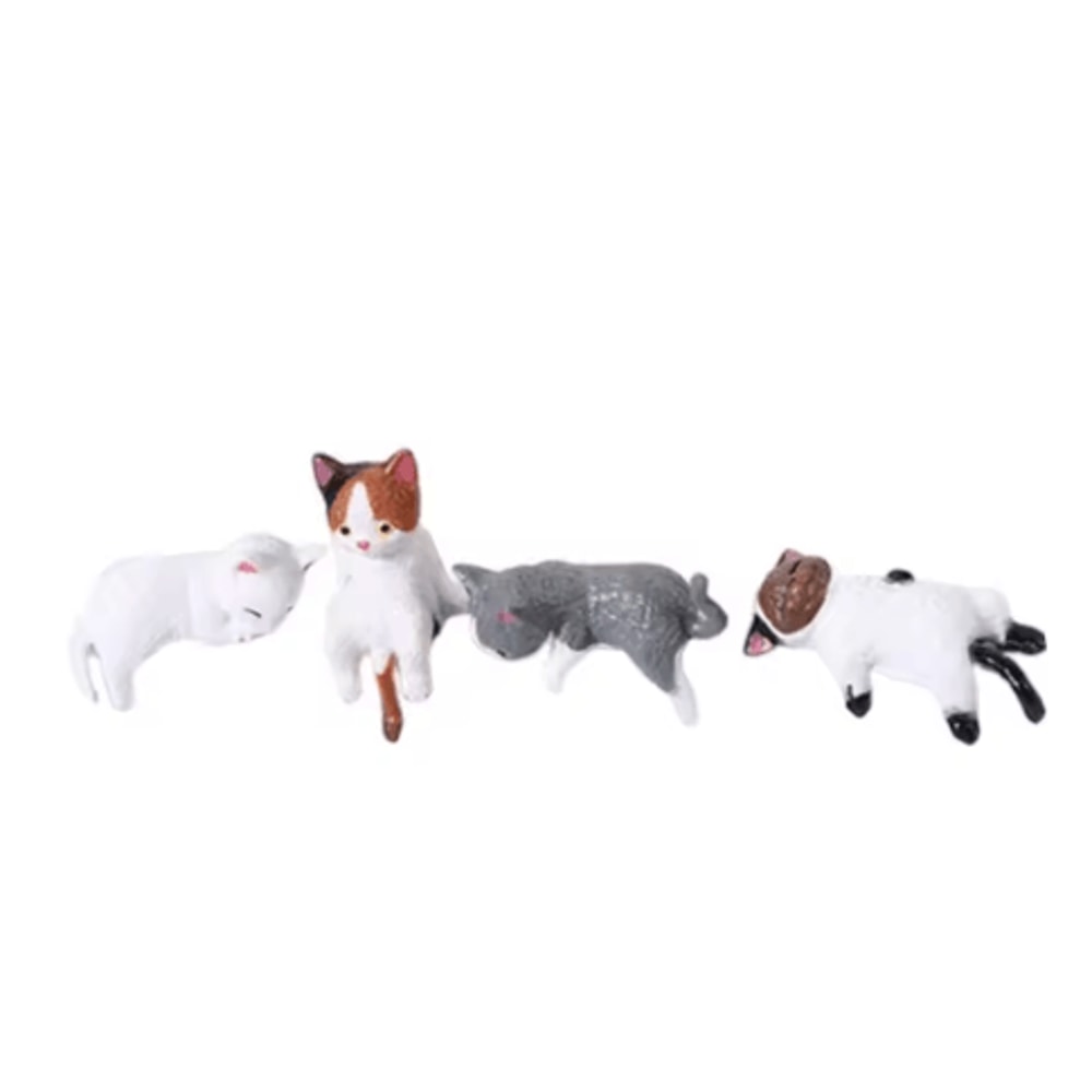 Miniature Cat Figurine Decor Cute 3D Desk Shelf Animal Ornament 8
