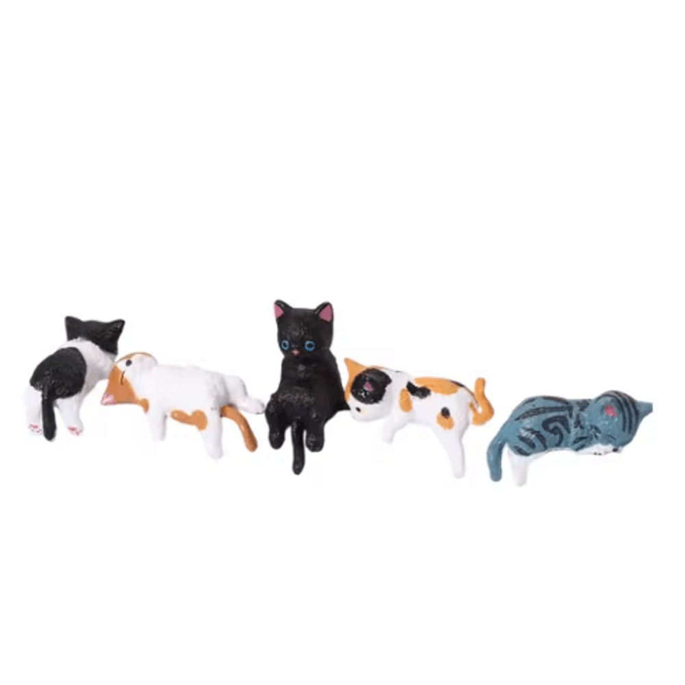 Miniature Cat Figurine Decor Cute 3D Desk Shelf Animal Ornament 9