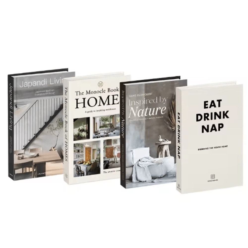 Aesthetic Decorative Fake Books Set Designer Coffee Table Bookshelf Decor 4pcs 15