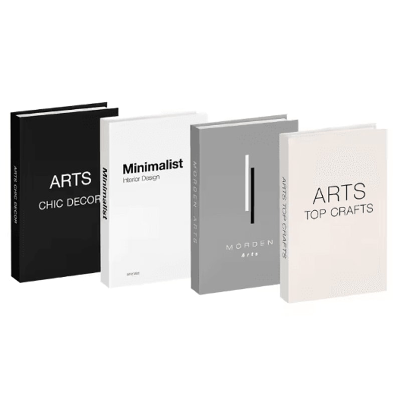 Aesthetic Decorative Fake Books Set Designer Coffee Table Bookshelf Decor 4pcs 5