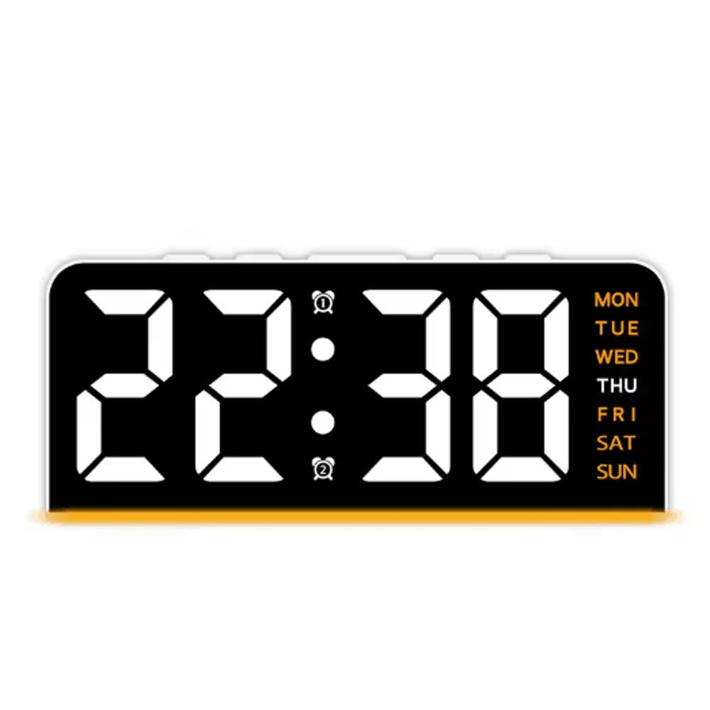 Digital LED Alarm Clock With Dual Alarms Date Display Bedside Desk Clock 1