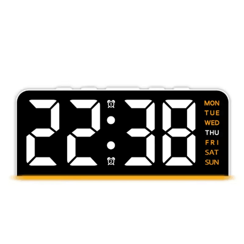 Digital LED Alarm Clock With Dual Alarms Date Display Bedside Desk Clock 1
