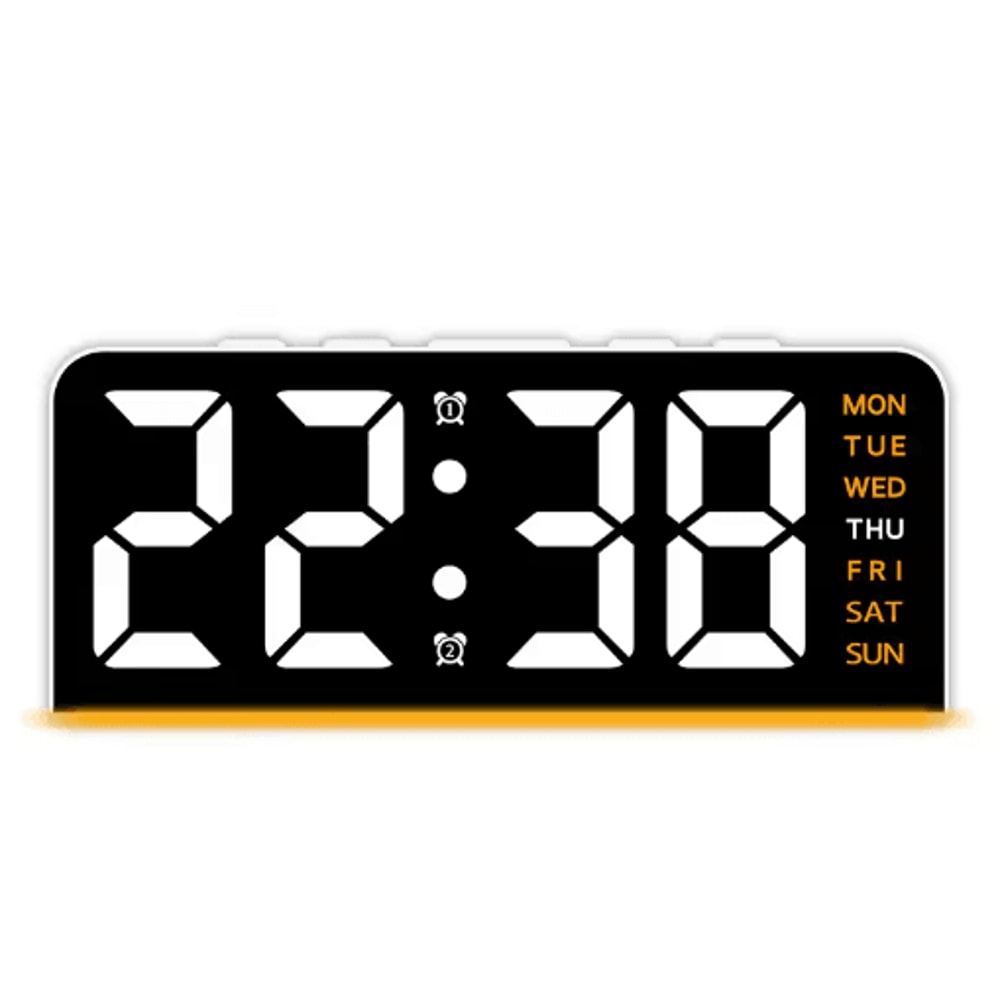 Digital LED Alarm Clock With Dual Alarms Date Display Bedside Desk Clock 2