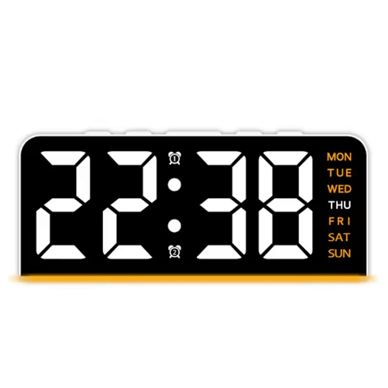 Digital LED Alarm Clock With Dual Alarms Date Display Bedside Desk Clock 2