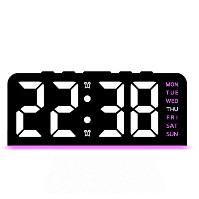 Digital LED Alarm Clock With Dual Alarms Date Display Bedside Desk Clock 3