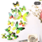 3D Butterfly Wall Stickers Set SelfAdhesive Living Room Home Decor 12pcs 4