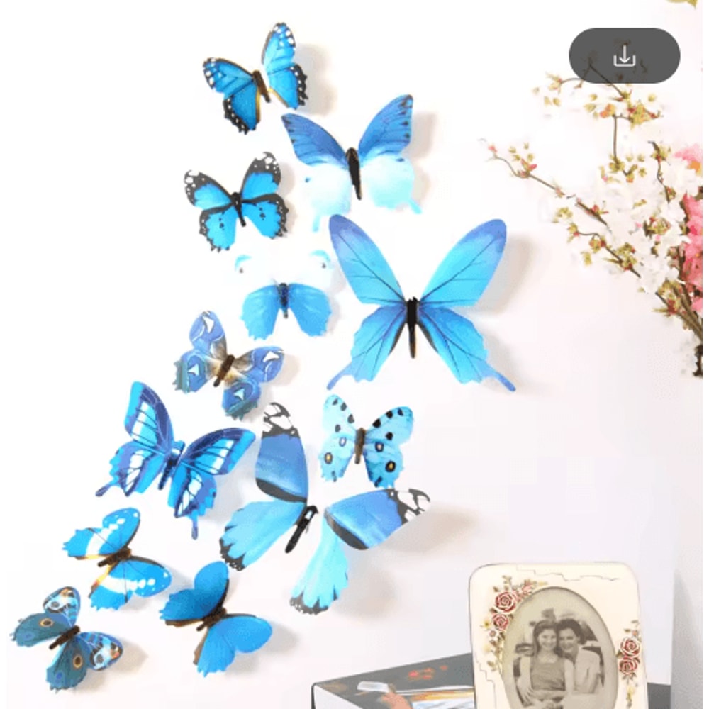 3D Butterfly Wall Stickers Set SelfAdhesive Living Room Home Decor 12pcs 5