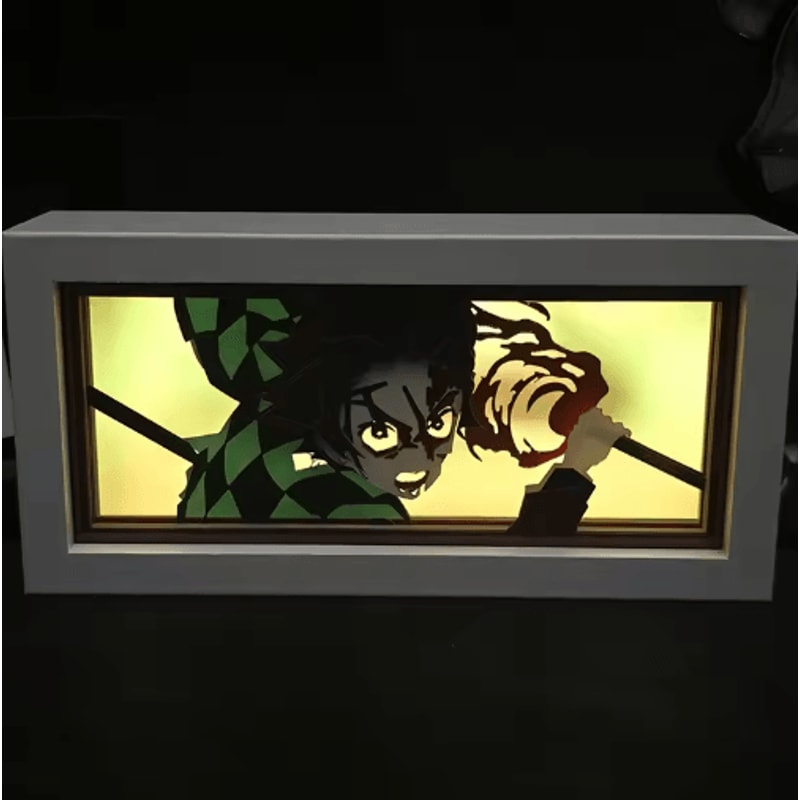 Demon Slayer 3D LED Light Box Tanjiro Anime Night Light Decor 9