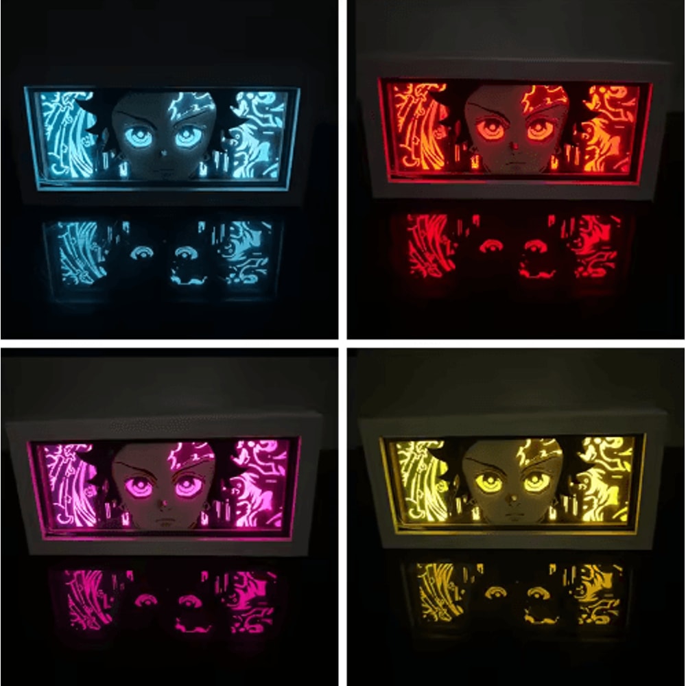 Demon Slayer 3D LED Light Box Tanjiro Anime Night Light Decor 0