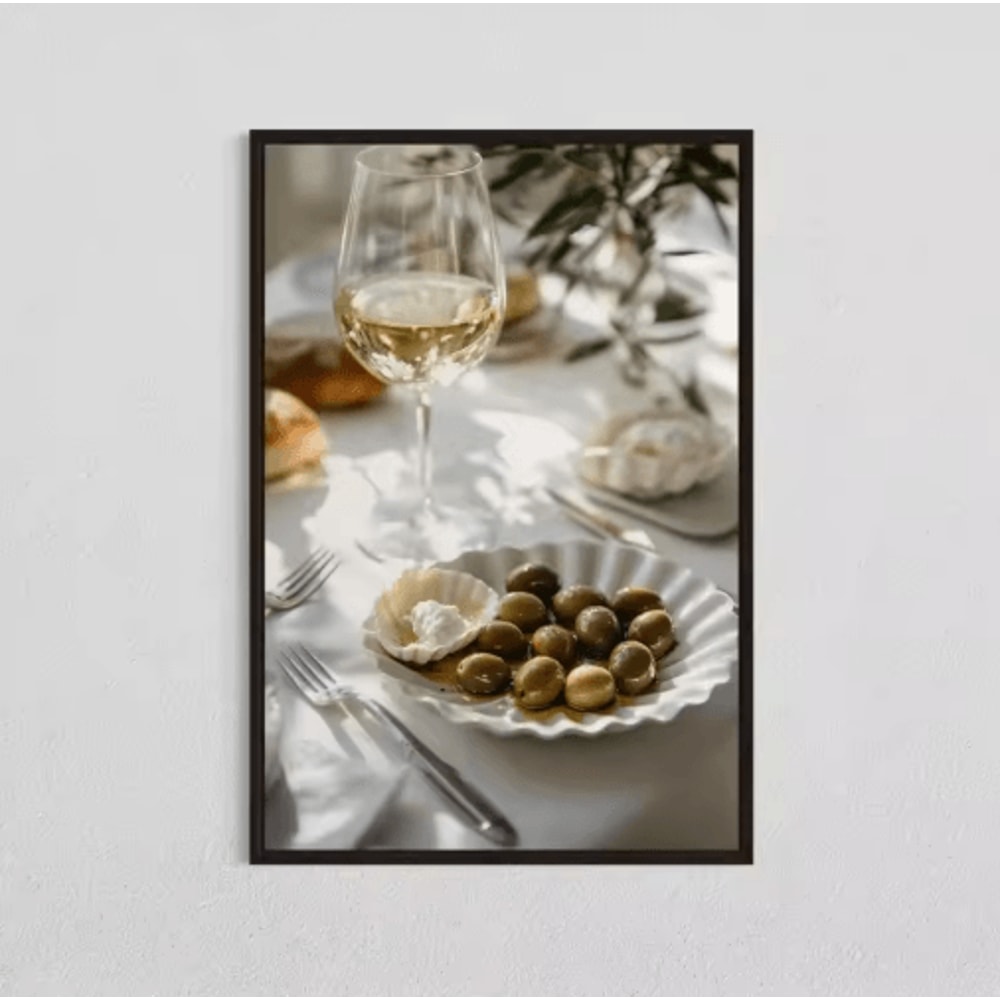 Minimalist Olive Tree Canvas Wall Art Mediterranean Frameless Still Life Poster 17