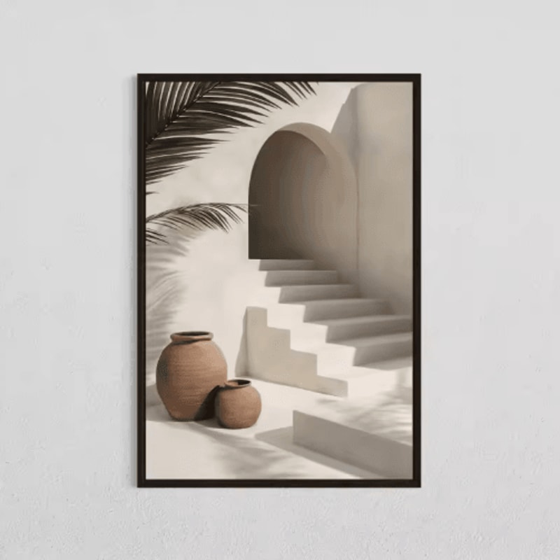 Minimalist Olive Tree Canvas Wall Art Mediterranean Frameless Still Life Poster 8