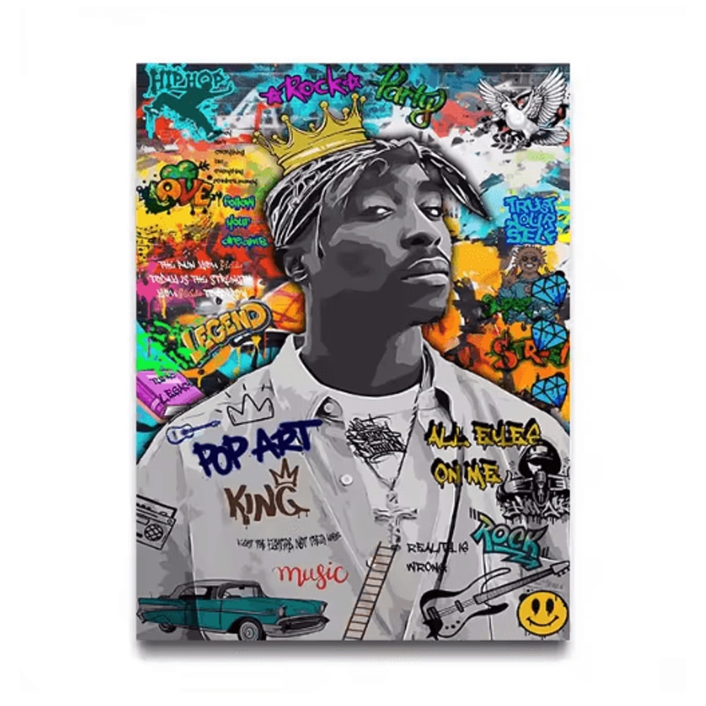 80s Gangster Graffiti Wall Art Retro Urban Street Canvas Poster 1