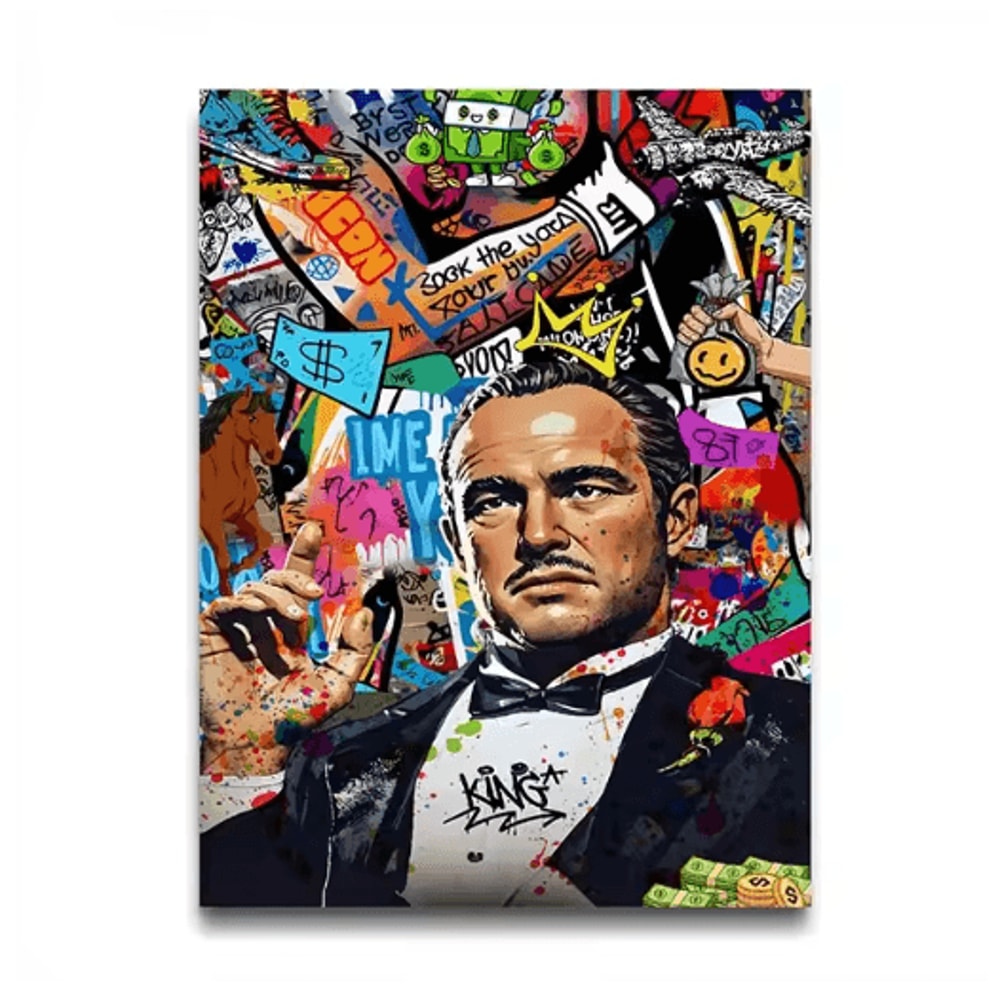 80s Gangster Graffiti Wall Art Retro Urban Street Canvas Poster 2