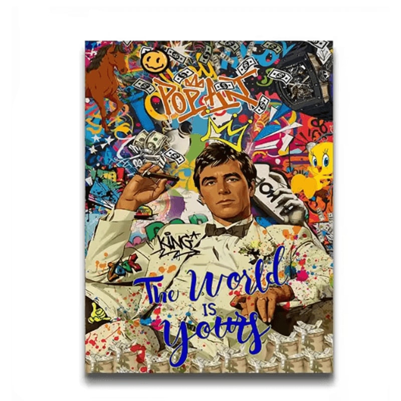 80s Gangster Graffiti Wall Art Retro Urban Street Canvas Poster 6