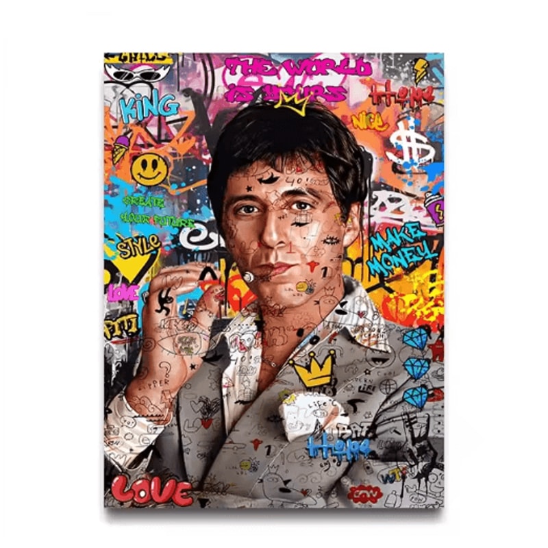 80s Gangster Graffiti Wall Art Retro Urban Street Canvas Poster 8