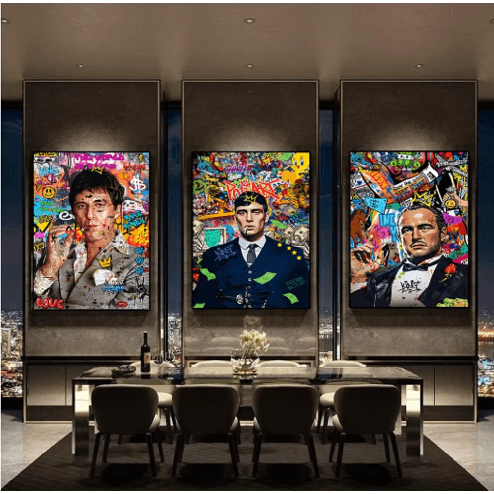 80s Gangster Graffiti Wall Art Retro Urban Street Canvas Poster 9