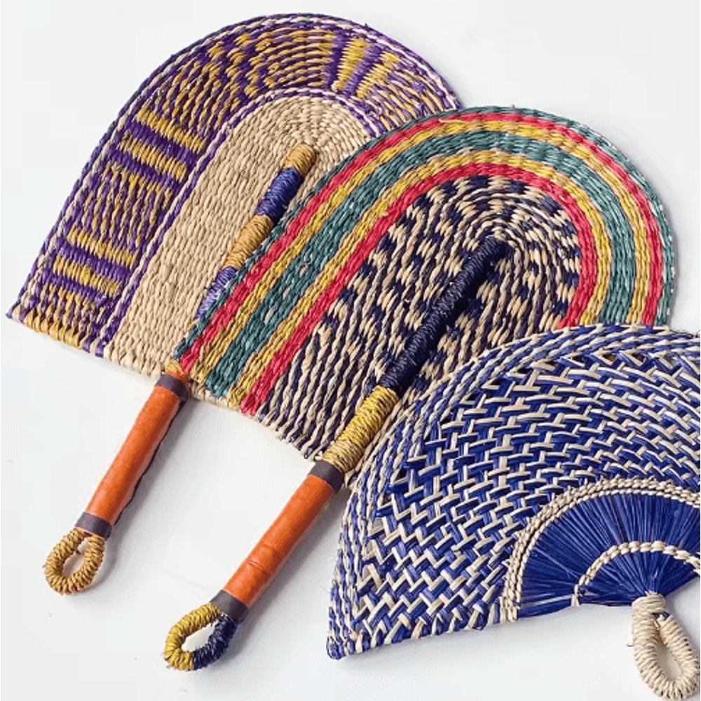 Nordic Woven Wall Fan Decor Handwoven Seaweed Boho Wall Hanging 21