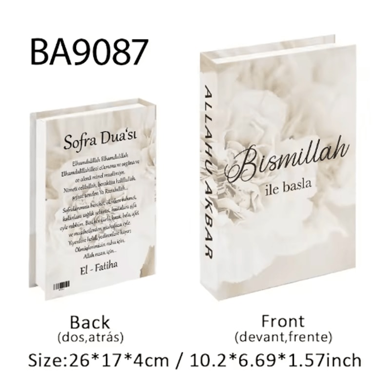 Luxury Islamic Decor Book Box Kaaba Faux Storage Books For Home Styling 11