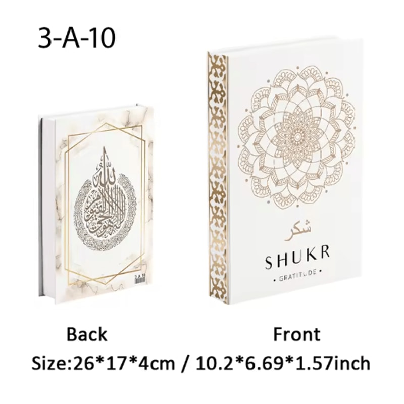 Luxury Islamic Decor Book Box Kaaba Faux Storage Books For Home Styling 21