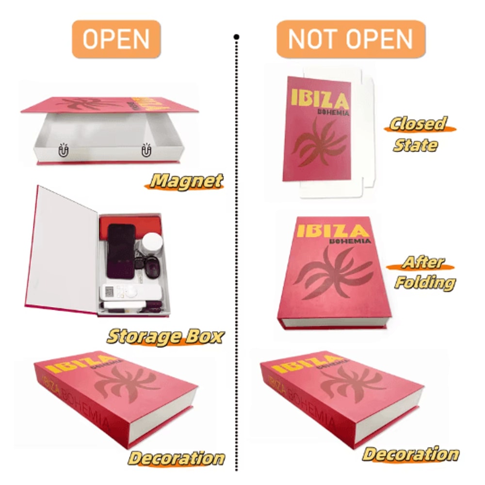 Luxury Islamic Decor Book Box Kaaba Faux Storage Books For Home Styling 27