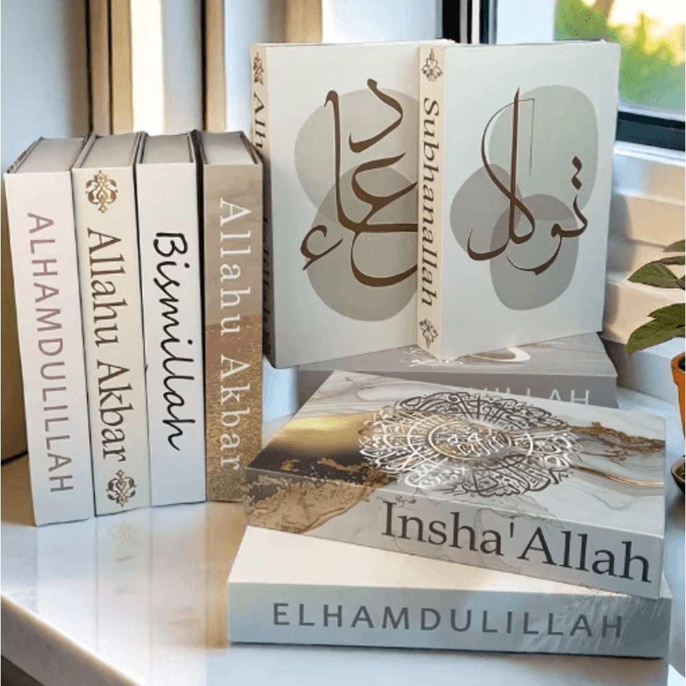 Luxury Islamic Decor Book Box Kaaba Faux Storage Books For Home Styling 28