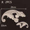 Carved Wood Appliques Set Decorative Furniture Onlays Corner Embellishments 2pcs 1