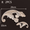 Carved Wood Appliques Set Decorative Furniture Onlays Corner Embellishments 2pcs 1