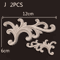 Carved Wood Appliques Set Decorative Furniture Onlays Corner Embellishments 2pcs 10