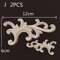 Carved Wood Appliques Set Decorative Furniture Onlays Corner Embellishments 2pcs 10