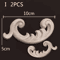 Carved Wood Appliques Set Decorative Furniture Onlays Corner Embellishments 2pcs 11